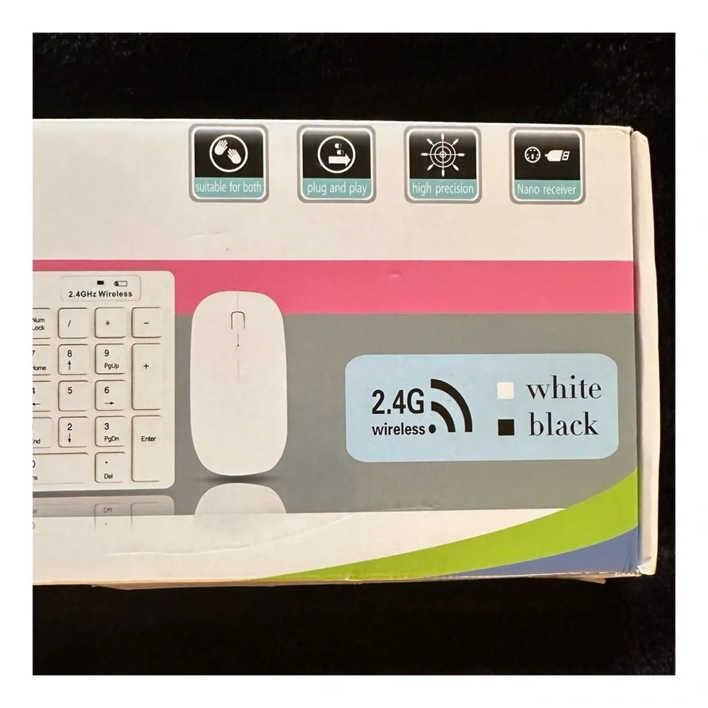 2.4G Slim Wireless Keyboard and Mouse Combo Set White NEW. - Picture 5 of 7